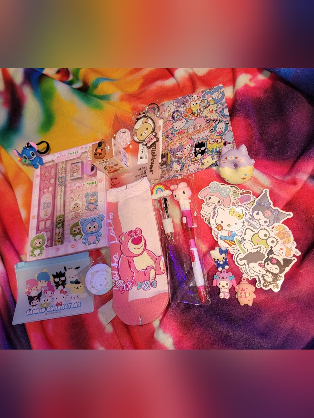 Sanrio & Baby Three Character Stationery Bundle Hello Kitty Disney Capybara - Picture 2 of 9